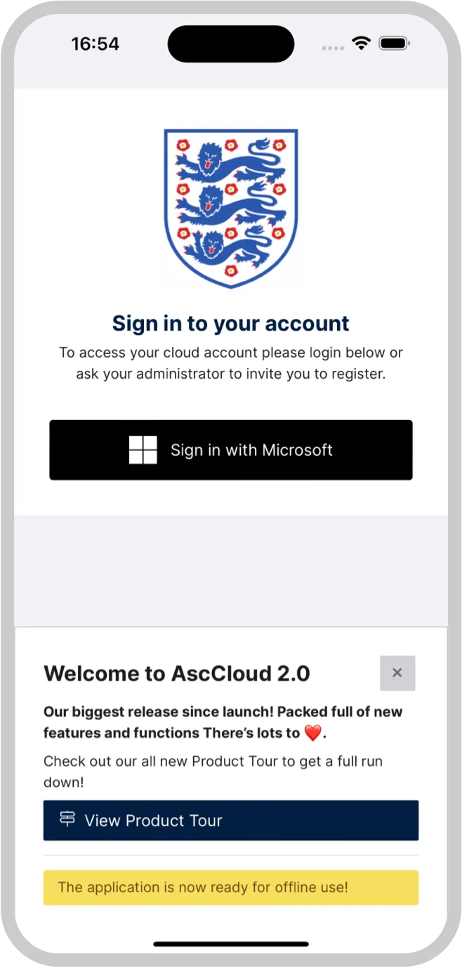 AscCloud® - SSO white label mobile login