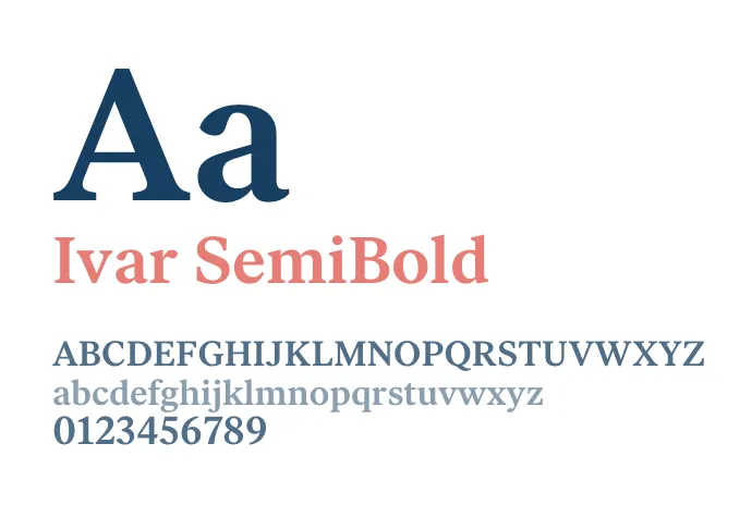 Little Boo - Ivar semibold font palette